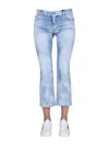 DSQUARED2 KICK-FLARED CROPPED JEANS