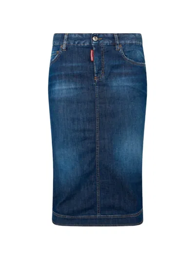 Dsquared2 Kick Midi-rock In Blue