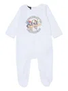 Dsquared2 One-piece Chenille Jumpsuit With Brotherhood Print In White