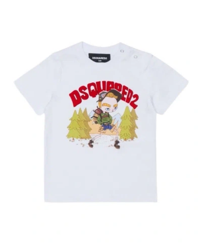 Dsquared2 Kids Cartoon Print T-shirt In White