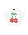 Dsquared2 Kids Cherry Logo Printed Crewneck T-shirt In White