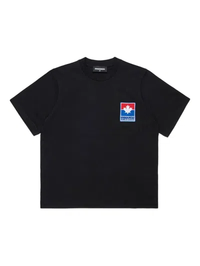 Dsquared2 Kids Cotton T-shirt In Black