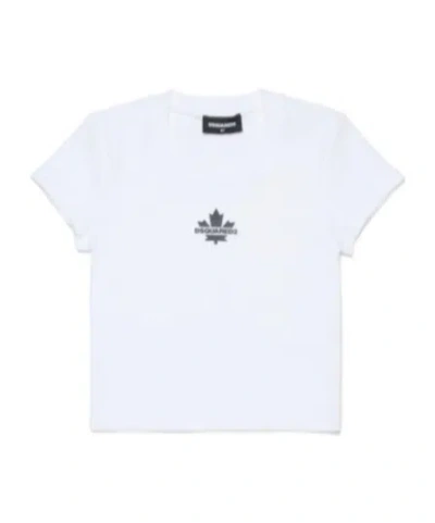 Dsquared2 Kids Crewneck Short-sleeved T-shirt In White