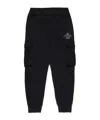 Dsquared2 Fleece Cargo Pants With Maple Leaf In Black