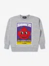 Dsquared2 Graphic-print Mélange-effect Sweatshirt In Grey