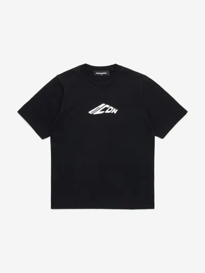 Dsquared2 Kids Icon Logo T-shirt In Black