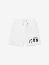Dsquared2 D2p602u-icon Shorts Dsquared White Cotton Shorts With Icon Logo In White