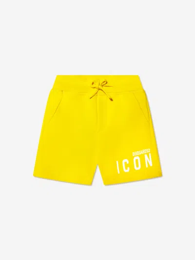 Dsquared2 Kids Icon Shorts In Yellow