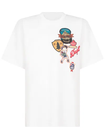 Dsquared2 Kids Kids Relaxed Fit D2 Logo T-shirt In Dq100