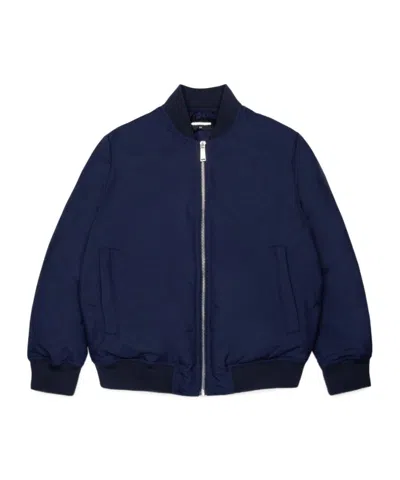 Dsquared2 Kids Logo Back Bomber Jacket In Blue