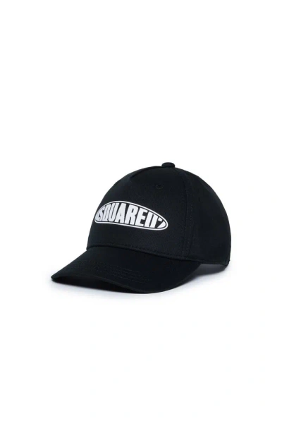 Dsquared2 Kids Logo Detailed Baseball Cap In Black