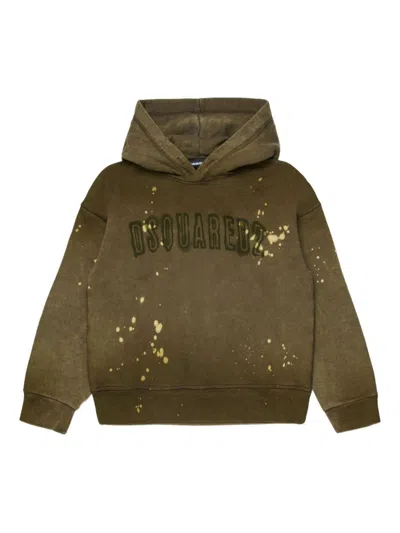 Dsquared2 Kids Hoodie With Logo In Brown