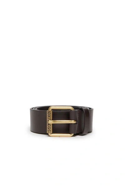 Dsquared2 Kids Logo Lettering Buckle Belt In Brown