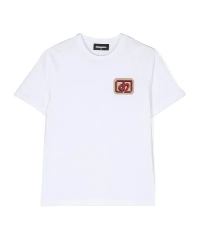 DSQUARED2 DSQUARED2 KIDS LOGO PATCH CREWNECK T-SHIRT