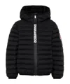 Dsquared2 Padded Jacket With Printed Logo In Black
