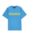 Dsquared2 Kids Logo Printed Crewneck T-shirt In Blue