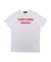 Dsquared2 Kids Logo Printed Crewneck T-shirt In White