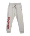 Dsquared2 Logo-print Mélange-effect Track Pants In Gray