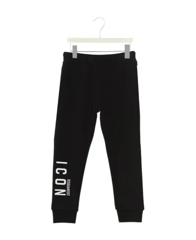 Dsquared2 Kids Logo-printed Drawstring Track Pants In Black