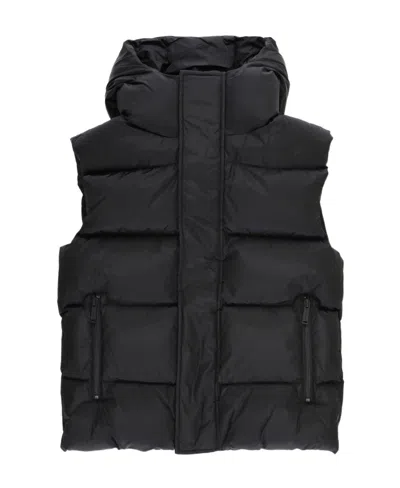 Dsquared2 Kids Logo Printed Padded Gilet In Black