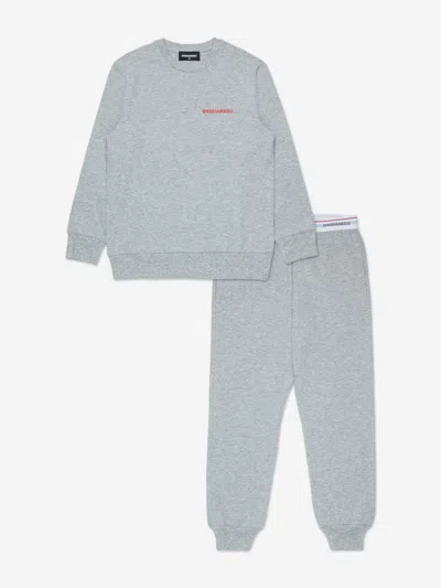 Dsquared2 Kids Logo Pyjama Set In Blue