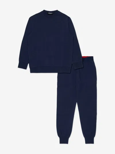 Dsquared2 Kids Logo Pyjama Set In Blue