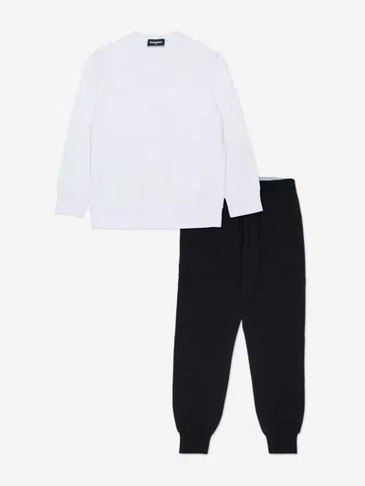 Dsquared2 Kids Logo Pyjama Set In White