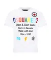 Dsquared2 Kids Logo Slogan Printed T-shirt In White