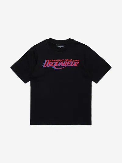 Dsquared2 Kids Logo T-shirt In Black
