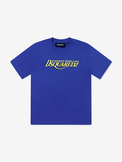 Dsquared2 Kids Logo T-shirt In Blue