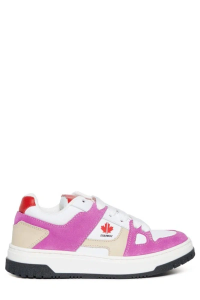 Dsquared2 Kids Maple Leaf Colourblock Bumper Low In Purple