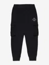 Dsquared2 Kids Maple Leaf Logo Cargo Joggers In Black