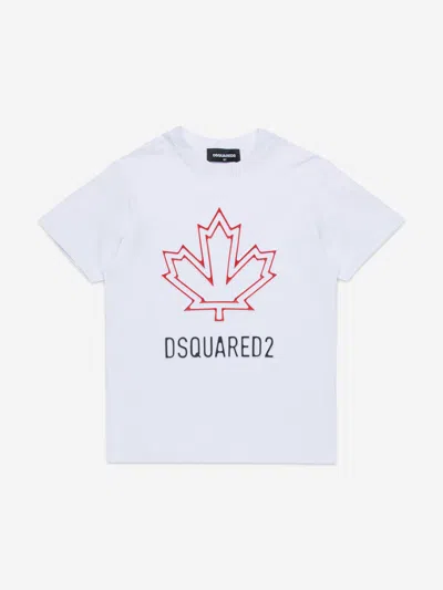 DSQUARED2 DSQUARED2 KIDS MAPLE LEAF LOGO T-SHIRT