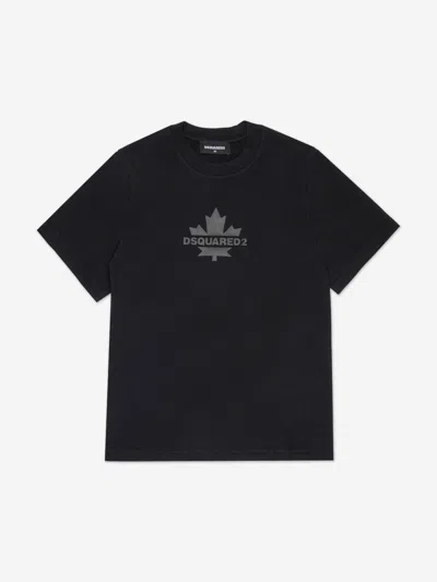 DSQUARED2 KIDS MAPLE LEAF LOGO T-SHIRT