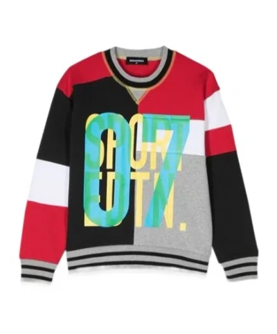 Dsquared2 Kids Relaxed Fit Crewneck Sweatshirt In Multi