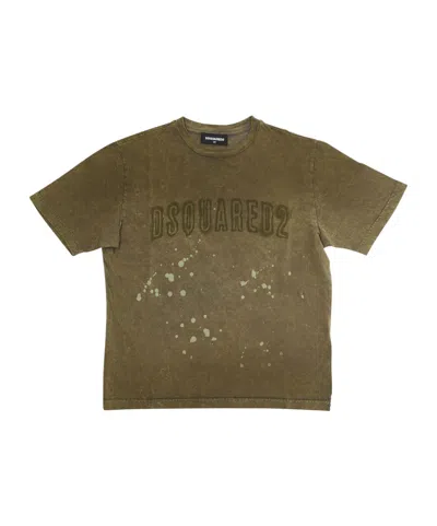 Dsquared2 Crewneck T-shirt In Green