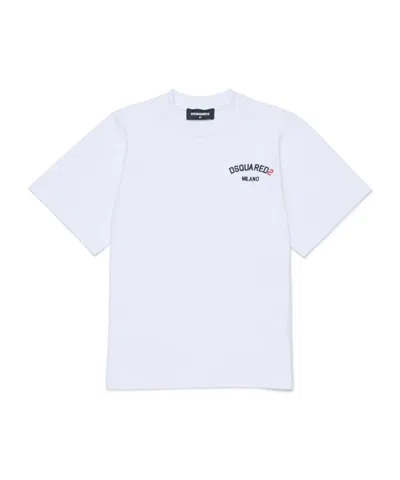 Dsquared2 Kids Slouch Crewneck T-shirt In White