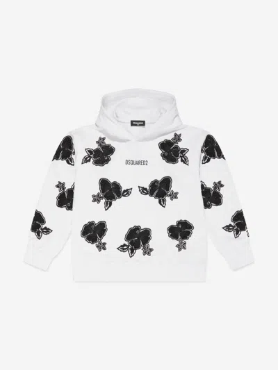 Dsquared2 Kids Slouch Fit Hoodie In White