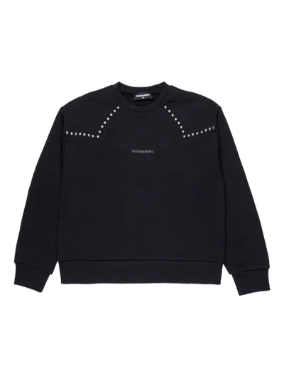 Dsquared2 Kids Sweatshirt With Logo Print In Black