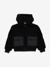 Dsquared2 Kids Teddy Fleece Icon Jacket In Black