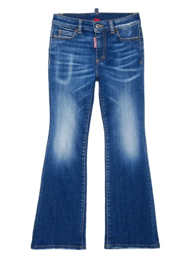 Dsquared2 Mid-waist Flared Jeans In Blue