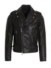 Dsquared2 Men Black Jacket With Three Zip Pockets On The Front In Leather Man In Black