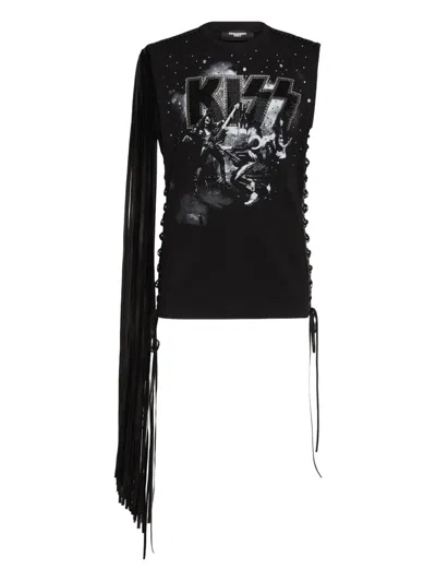 Dsquared2 Kiss T-shirt In Black