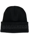 Dsquared2 Dsquared Black Wool Beanie Hat In Black