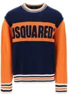 Dsquared2 College Logo-intarsia Wool Jumper In Blue