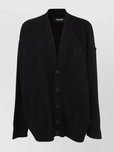 DSQUARED2 KNIT CARDIGAN FRONT POCKETS