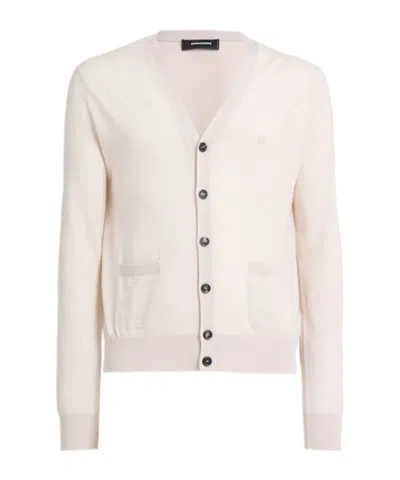 Dsquared2 Knit Cardigan In White