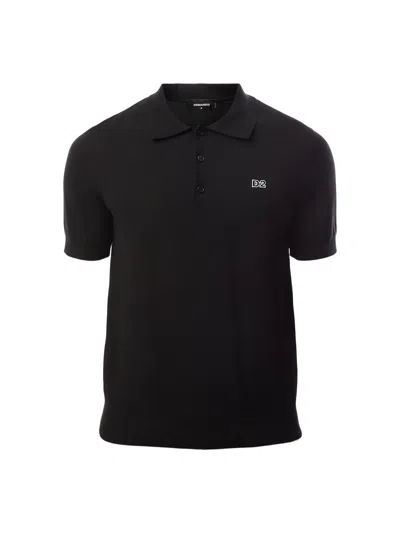 Dsquared2 Knit D2 Polo In Black