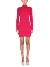 Dsquared2 Woman Short Dress Fuchsia Size L Virgin Wool In Fuchsia
