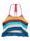 Dsquared2 Knitted Halterneck Cropped Top In Multi